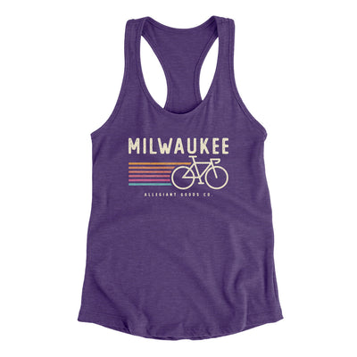 Milwaukee Cycling Women's Racerback Tank-Purple Rush-Allegiant Goods Co. Vintage Sports Apparel