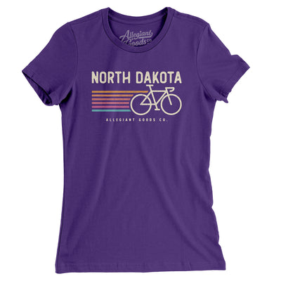 North Dakota Cycling Women's T-Shirt-Purple Rush-Allegiant Goods Co. Vintage Sports Apparel