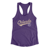 Orlando Vintage Script Women's Racerback Tank-Allegiant Goods Co. Vintage Sports Apparel