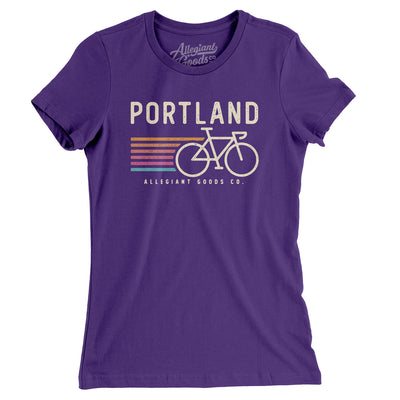 Portland Cycling Women's T-Shirt-Purple Rush-Allegiant Goods Co. Vintage Sports Apparel