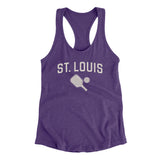St. Louis Pickleball Women's Racerback Tank-Purple Rush-Allegiant Goods Co. Vintage Sports Apparel