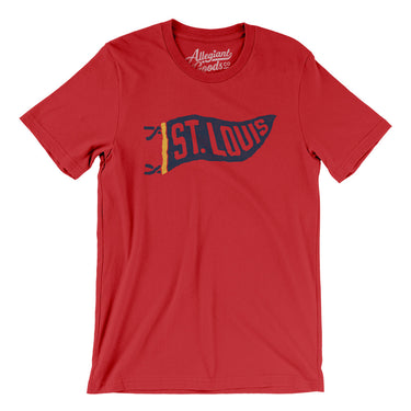 St Louis Pennant Men/Unisex T-Shirt-Allegiant Goods Co. Vintage Sports Apparel