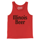 Illinois Beer Men/Unisex Tank Top-Red-Allegiant Goods Co. Vintage Sports Apparel