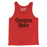 Oregon Beer Men/Unisex Tank Top-Red-Allegiant Goods Co. Vintage Sports Apparel