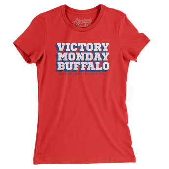 Victory Monday Buffalo Women's T-Shirt-Allegiant Goods Co. Vintage Sports Apparel