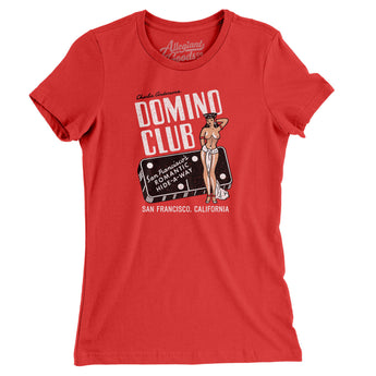 Domino Club San Francisco Women's T-Shirt-Red-Allegiant Goods Co. Vintage Sports Apparel
