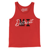 Detroit Mi Overprinted Men/Unisex Tank Top-Allegiant Goods Co. Vintage Sports Apparel