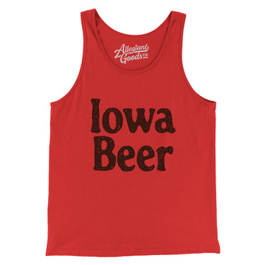 Iowa Beer Men/Unisex Tank Top-Allegiant Goods Co. Vintage Sports Apparel
