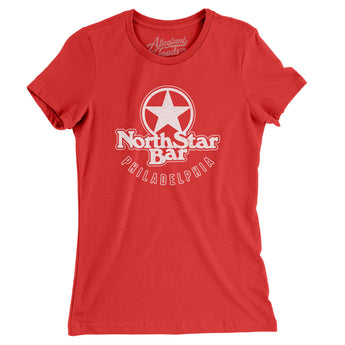 North Star Bar Philadelphia Women's T-Shirt-Red-Allegiant Goods Co. Vintage Sports Apparel