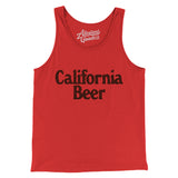 California Beer Men/Unisex Tank Top-Red-Allegiant Goods Co. Vintage Sports Apparel