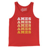 Ames Repeat Men/Unisex Tank Top-Red-Allegiant Goods Co. Vintage Sports Apparel