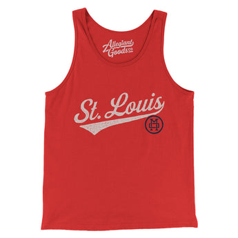 St Louis Vintage Script Men/Unisex Tank Top-Allegiant Goods Co. Vintage Sports Apparel