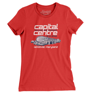 Capital Centre Women's T-Shirt-Red-Allegiant Goods Co. Vintage Sports Apparel