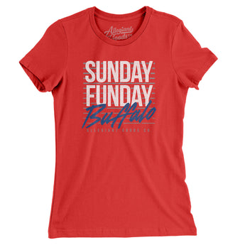Sunday Funday Buffalo Women's T-Shirt-Allegiant Goods Co. Vintage Sports Apparel
