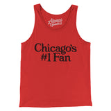 Chicago's Number 1 Fan Men/Unisex Tank Top-Red-Allegiant Goods Co. Vintage Sports Apparel