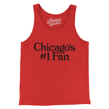 Chicago's Number 1 Fan Men/Unisex Tank Top-Red-Allegiant Goods Co. Vintage Sports Apparel