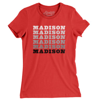 Madison Repeat Women's T-Shirt-Red-Allegiant Goods Co. Vintage Sports Apparel