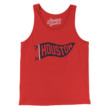Houston Pennant Men/Unisex Tank Top-Allegiant Goods Co. Vintage Sports Apparel
