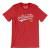 Atlanta Vintage Script Men/Unisex T-Shirt-Red-Allegiant Goods Co. Vintage Sports Apparel