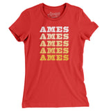 Ames Repeat Women's T-Shirt-Red-Allegiant Goods Co. Vintage Sports Apparel