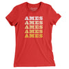 Ames Repeat Women's T-Shirt-Red-Allegiant Goods Co. Vintage Sports Apparel