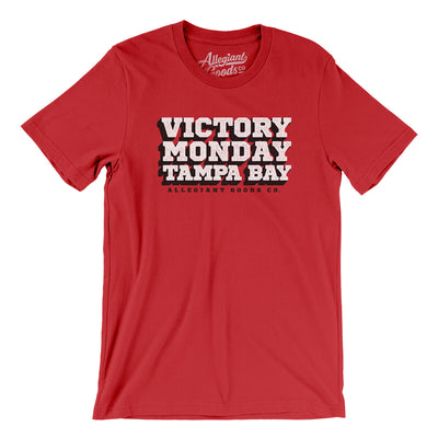 Victory Monday Tampa Bay Men/Unisex T-Shirt-Red-Allegiant Goods Co. Vintage Sports Apparel