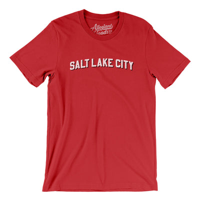 Salt Lake City Varsity Men/Unisex T-Shirt-Red-Allegiant Goods Co. Vintage Sports Apparel