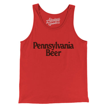 Pennsylvania Beer Men/Unisex Tank Top-Red-Allegiant Goods Co. Vintage Sports Apparel