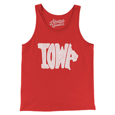 Iowa State Shape Text Men/Unisex Tank Top-Allegiant Goods Co. Vintage Sports Apparel