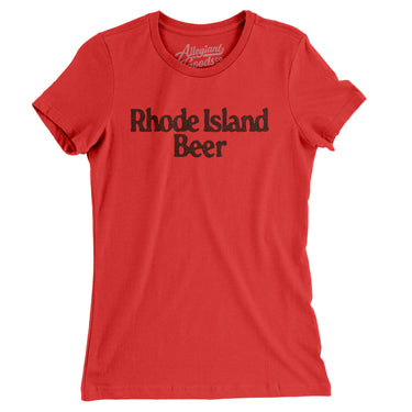 Rhode Island Beer Women's T-Shirt-Red-Allegiant Goods Co. Vintage Sports Apparel