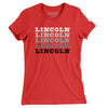Lincoln Repeat Women's T-Shirt-Red-Allegiant Goods Co. Vintage Sports Apparel