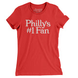 Philly's Number 1 Fan Women's T-Shirt-Red-Allegiant Goods Co. Vintage Sports Apparel