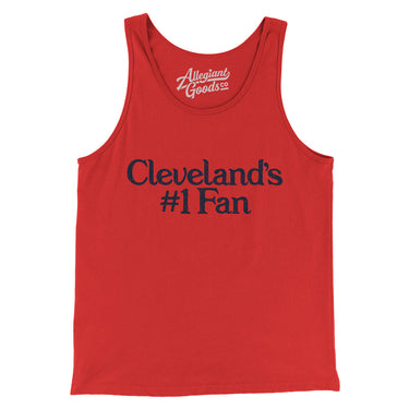 Cleveland's Number 1 Fan Men/Unisex Tank Top-Red-Allegiant Goods Co. Vintage Sports Apparel