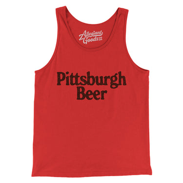 Pittsburgh Beer Men/Unisex Tank Top-Red-Allegiant Goods Co. Vintage Sports Apparel