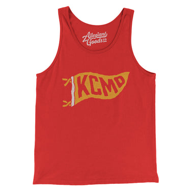Kcmo Pennant Men/Unisex Tank Top-Red-Allegiant Goods Co. Vintage Sports Apparel