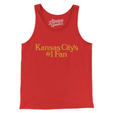 Kansas City's Number 1 Fan Men/Unisex Tank Top-Red-Allegiant Goods Co. Vintage Sports Apparel
