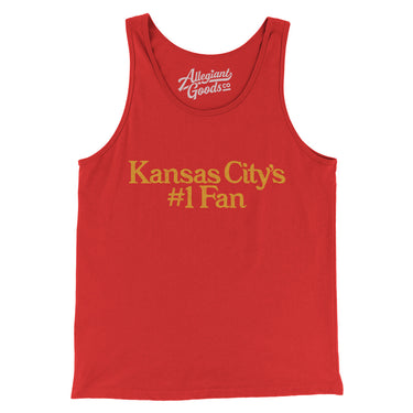 Kansas City's Number 1 Fan Men/Unisex Tank Top-Red-Allegiant Goods Co. Vintage Sports Apparel