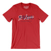 St Louis Overprint Men/Unisex T-Shirt-Red-Allegiant Goods Co. Vintage Sports Apparel