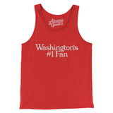 Washington's Number 1 Fan Men/Unisex Tank Top-Red-Allegiant Goods Co. Vintage Sports Apparel