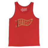 Ottawa Pennant Men/Unisex Tank Top-Red-Allegiant Goods Co. Vintage Sports Apparel