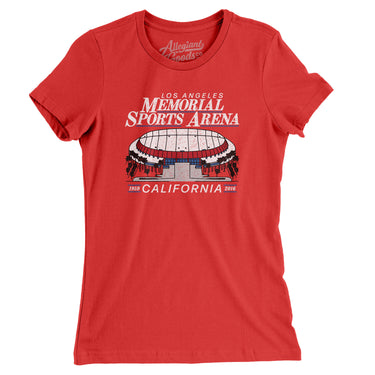 Los Angeles Memorial Sports Arena Women's T-Shirt-Allegiant Goods Co. Vintage Sports Apparel