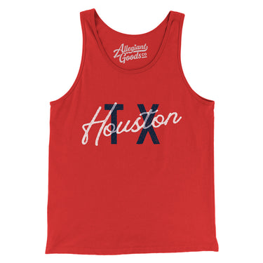 Houston Tx Overprinted Men/Unisex Tank Top-Allegiant Goods Co. Vintage Sports Apparel