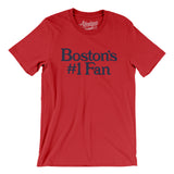 Boston's Number 1 Fan Men/Unisex T-Shirt-Red-Allegiant Goods Co. Vintage Sports Apparel