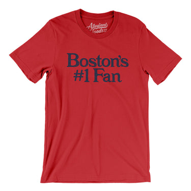 Boston's Number 1 Fan Men/Unisex T-Shirt-Red-Allegiant Goods Co. Vintage Sports Apparel
