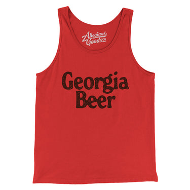 Georgia Beer Men/Unisex Tank Top-Red-Allegiant Goods Co. Vintage Sports Apparel