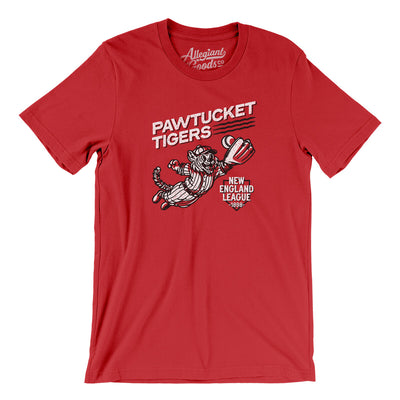 Pawtucket Tigers Men/Unisex T-Shirt-Red-Allegiant Goods Co. Vintage Sports Apparel