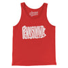 Pennsylvania State Shape Text Men/Unisex Tank Top-Red-Allegiant Goods Co. Vintage Sports Apparel