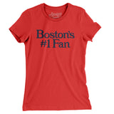 Boston's Number 1 Fan Women's T-Shirt-Allegiant Goods Co. Vintage Sports Apparel