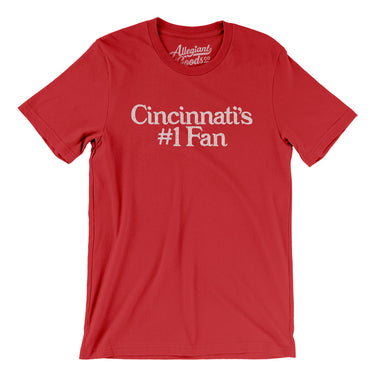 Cincinnati's Number 1 Fan Men/Unisex T-Shirt-Red-Allegiant Goods Co. Vintage Sports Apparel