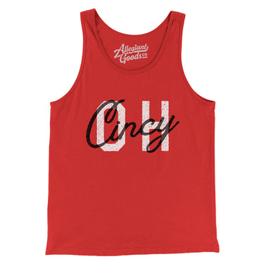 Cincy Oh Overprinted Men/Unisex Tank Top-Allegiant Goods Co. Vintage Sports Apparel